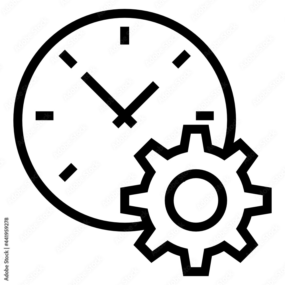 time simple line icon