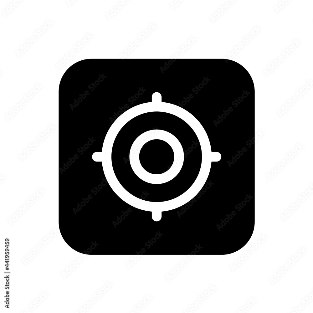 GPS navigation icon with square style GPS navigation icon with square style