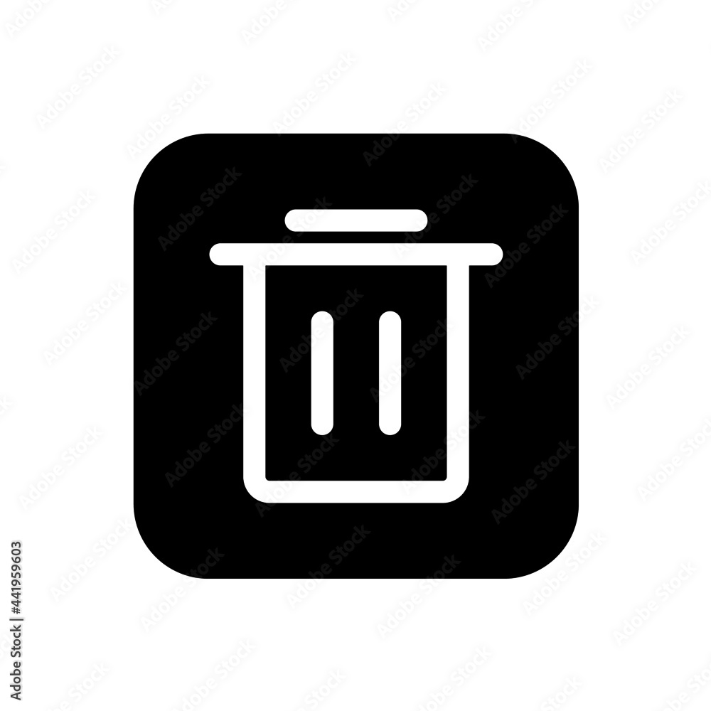Trash icon with square style Trash icon with square style