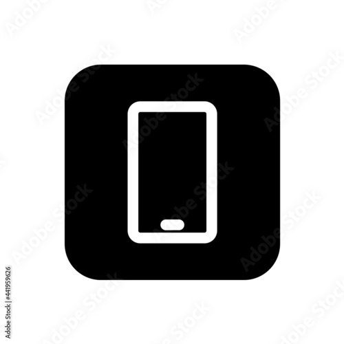 Mobile device icon with square style