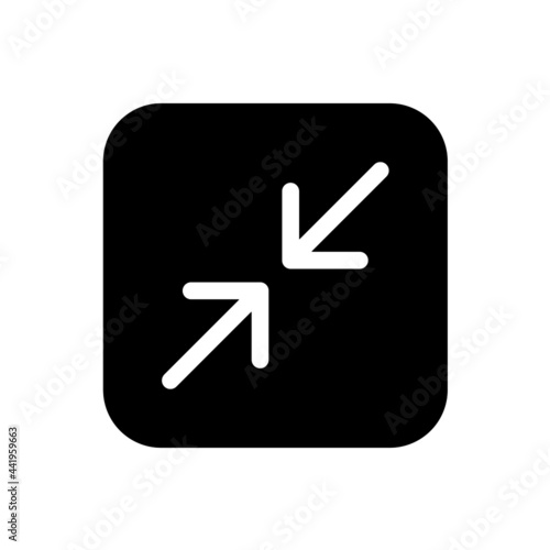 Collapse icon with square style