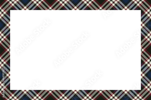 Vintage frame vector. Scottish border pattern retro style. Tartan plaid ornament. photo