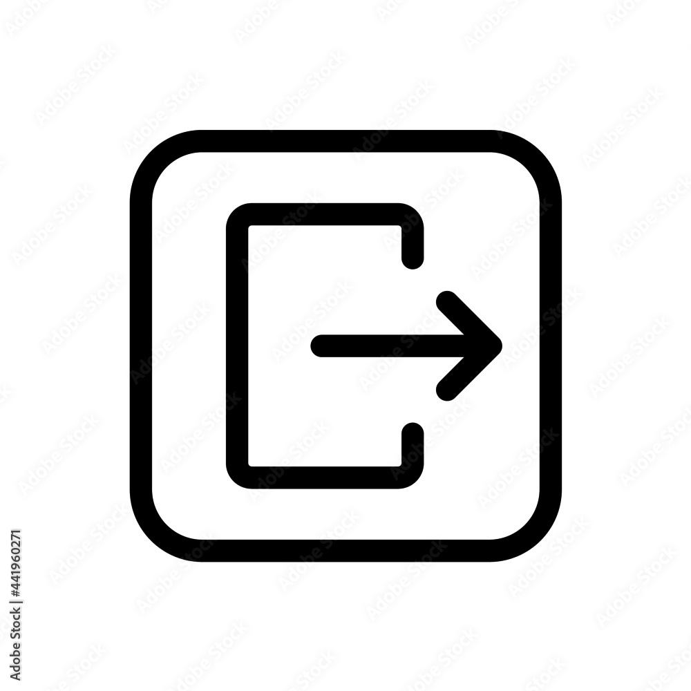Logout icon with square style Logout icon with square style