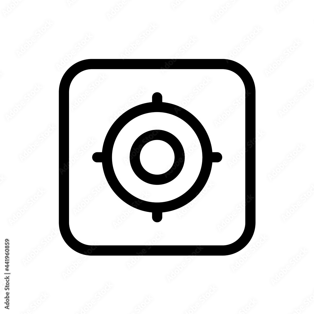 GPS navigation icon with square style GPS navigation icon with square style