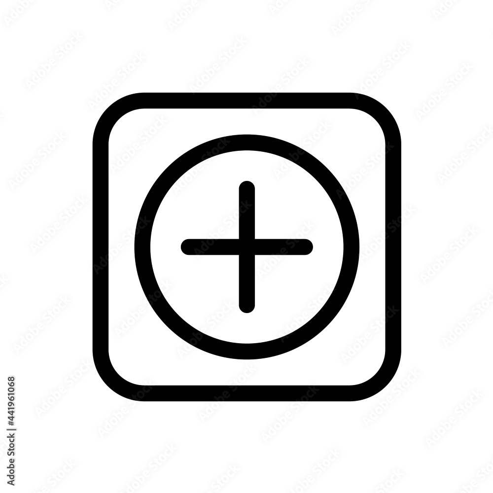 Plus add icon with square style Plus add icon with square style
