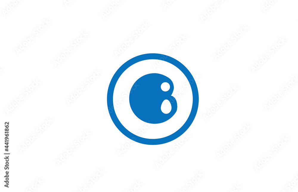 blue B alphabet letter icon logo. Circle design for company and business identity blue B alphabet letter icon logo. Circle design for company and business identity
