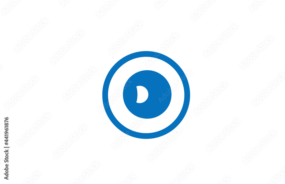 blue D alphabet letter icon logo. Circle design for company and business identity blue D alphabet letter icon logo. Circle design for company and business identity