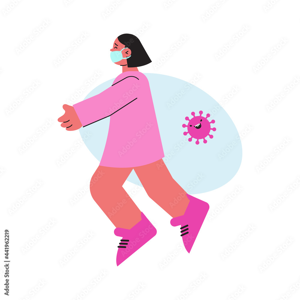 Flat Coronavirus Icon Flat Coronavirus Icon