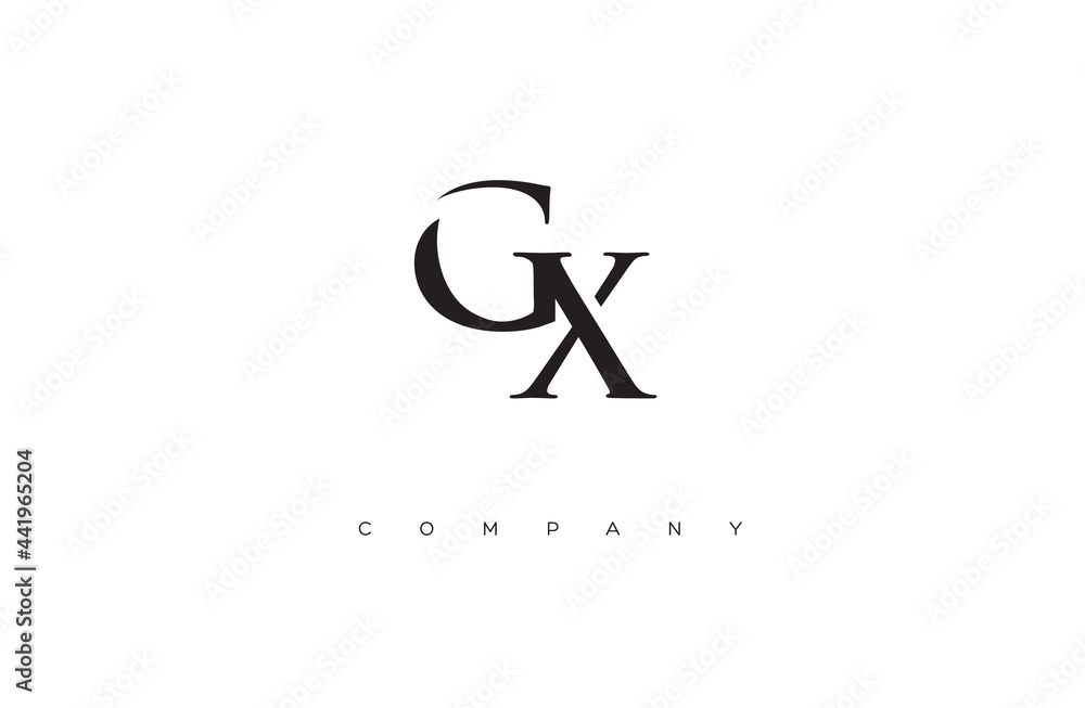 Initial GX logo design vector Initial GX logo design vector