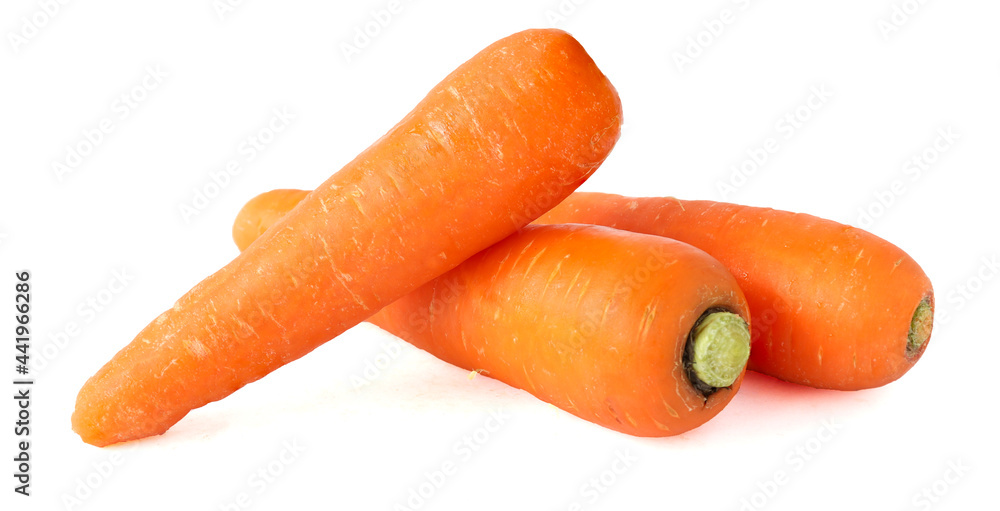 Carrots isolated on a white background. Carrots isolated on a white background.