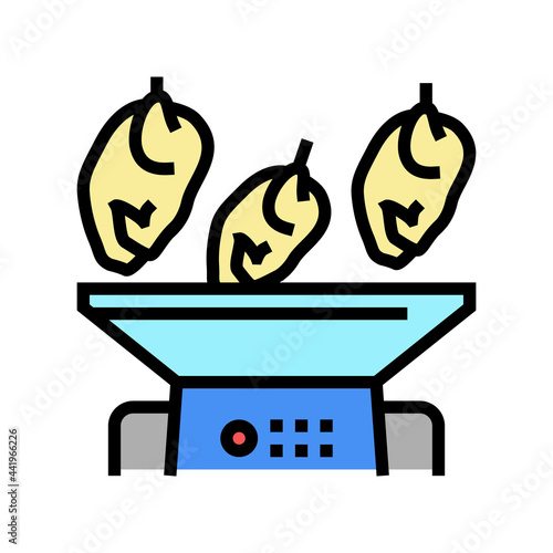mincing machine chicken meat factory color icon vector. mincing machine chicken meat factory sign. isolated symbol illustration