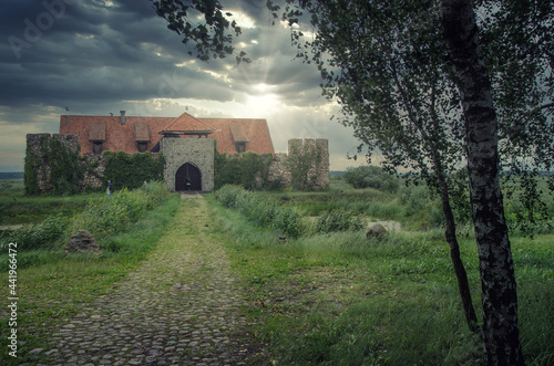 Mediaeval castel in sunset