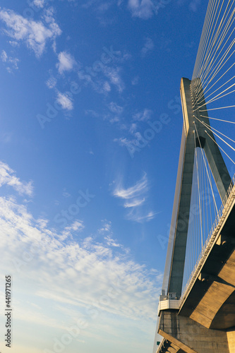 bridge over blue sky