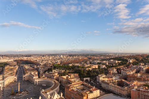 Saint Peter square aerial view, Vatican city © elleonzebon