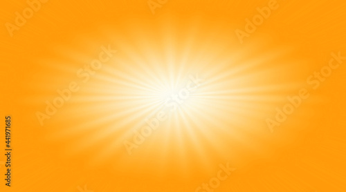 Sun shine effect white glowing light with orange radiant background.Star light effect white glowing light with orange background.Sun burst effect white glowing light with orange radiant background.