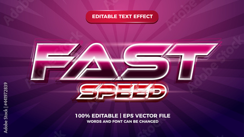 modern fast speed editable text effect for cartoon comic game title style template