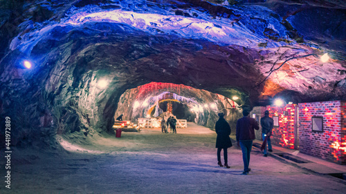 Foto Khewra Salt Mine - February, 14, 2021: North of Pind Dadan Khan, Jhelum District, Pakistan