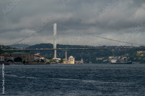 ortaköy mosque Bosphorus Bridge and before the rain © kenan