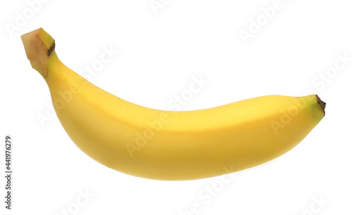 Banana isolated on white background, single.