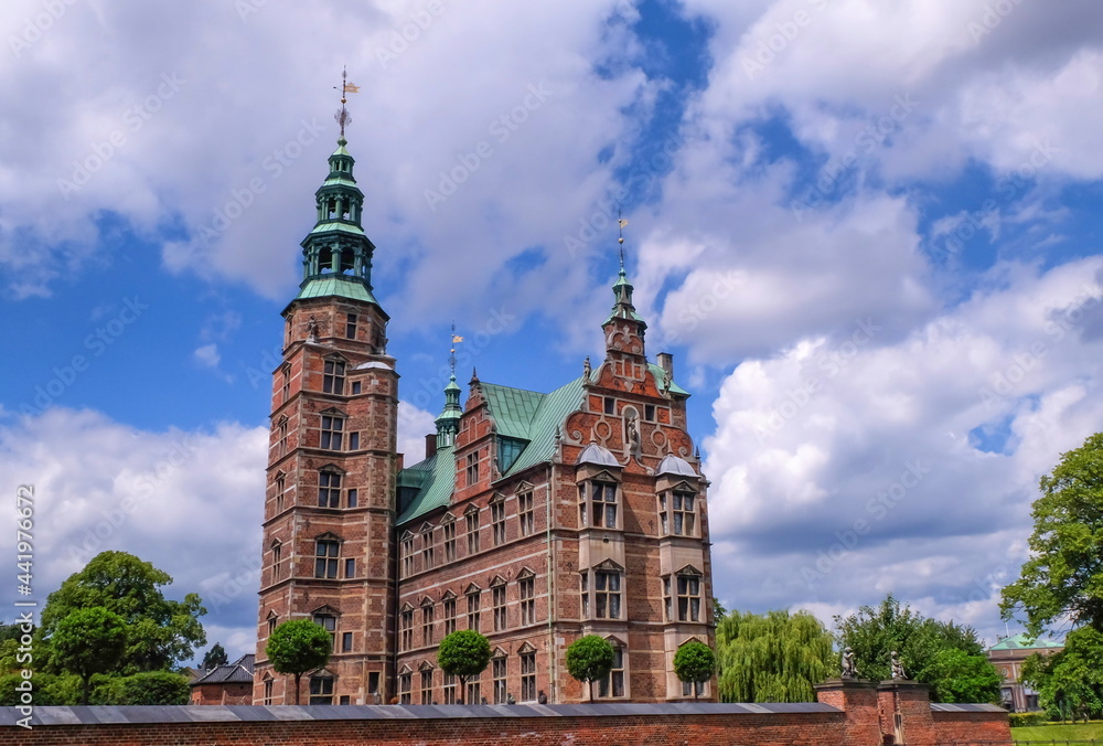 Rosenborg Castle or Slot in Copenhagen, Denmark