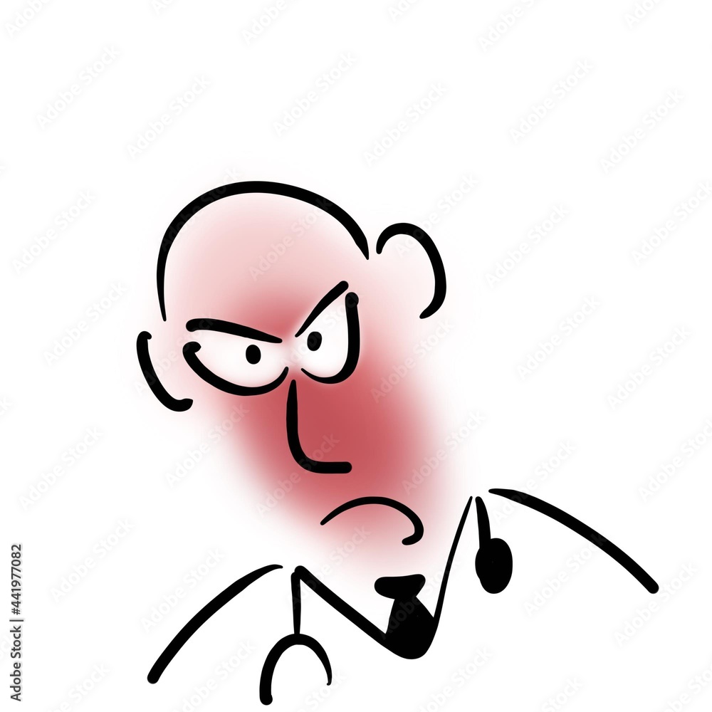 Fototapeta premium Angry doctor with red face