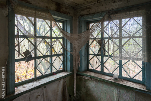Abandoned village in Chernobyl zone