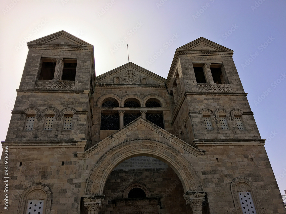 A view of the Church of Transfiguration in Israel