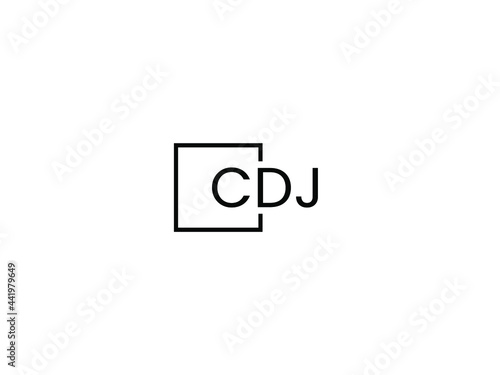 CDJ Letter Initial Logo Design Vector Illustration