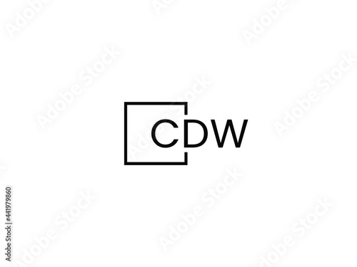 CDW Letter Initial Logo Design Vector Illustration