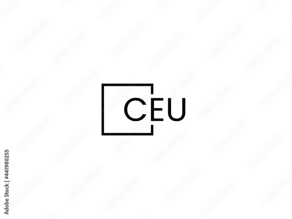 CEU Letter Initial Logo Design Vector Illustration CEU Letter Initial Logo Design Vector Illustration