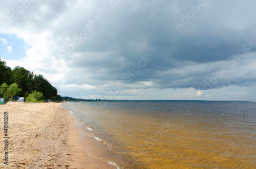 Beach on Lake Ladoga  Russia