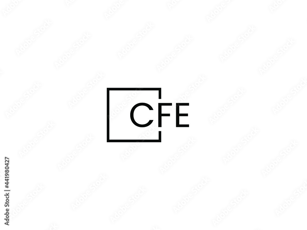 Obraz premium CFE Letter Initial Logo Design Vector Illustration