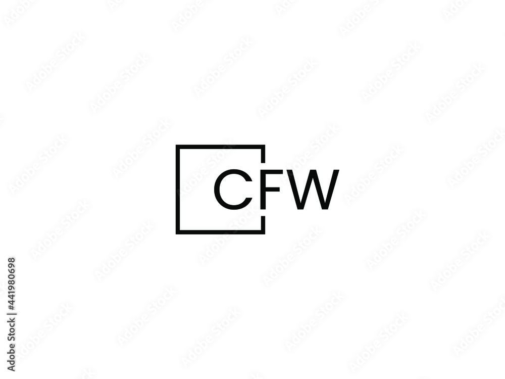 Obraz premium CFW Letter Initial Logo Design Vector Illustration