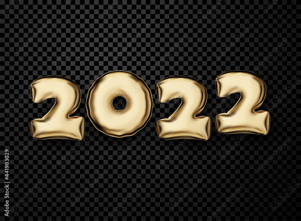 2022 balloon number on transparent background. 2022 balloon number on transparent background.
