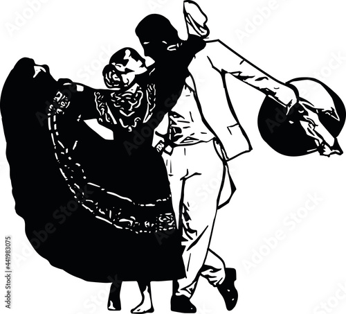 Illustration of Couple dancing