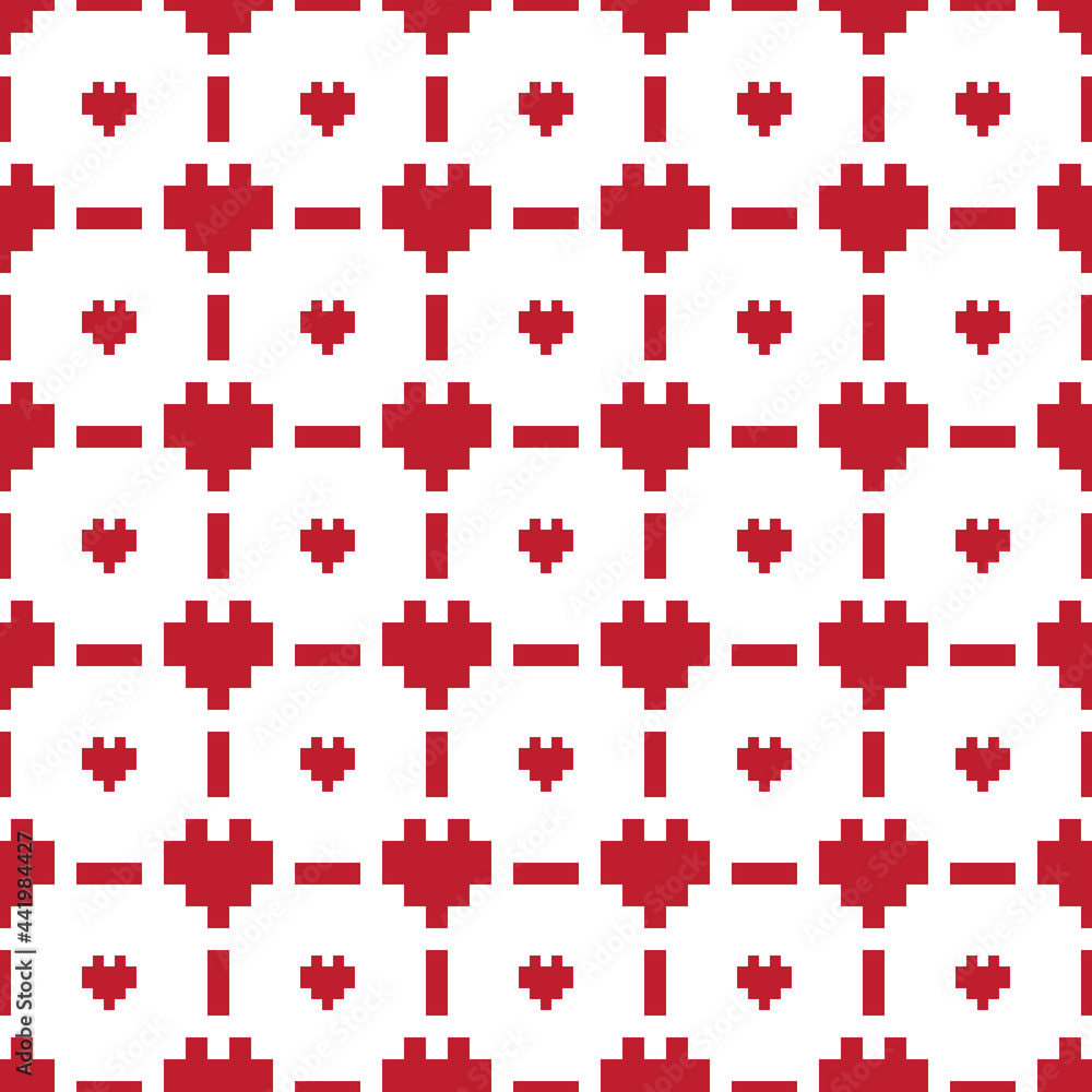 Obraz premium Haerts seamless pattern, Heart patterns on white background.