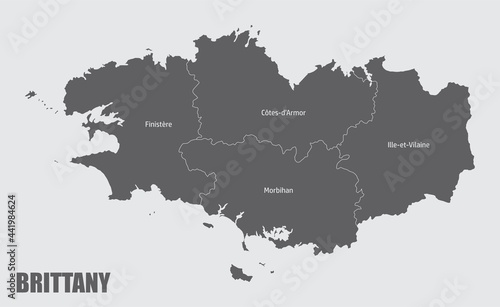 Brittany administrative map
