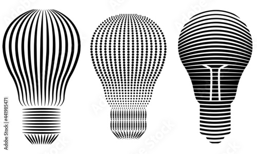 three spotlight logos with different styles 