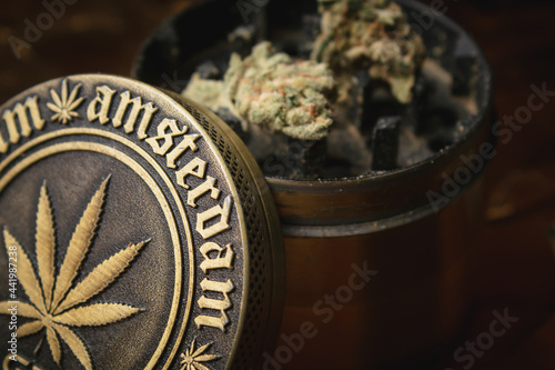 Close up of marijuana in great detail.