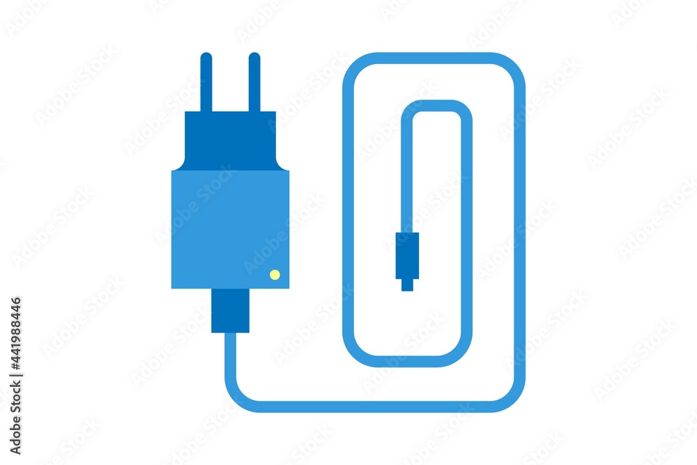 Phone charger icon. Vector linear sign, symbol, logo of power adapter for mobile concept and web design. Icon for the website of the store of household appliances, gadgets and electronics. Phone charger icon. Vector linear sign, symbol, logo of power adapter for mobile concept and web design. Icon for the website of the store of household appliances, gadgets and electronics.
