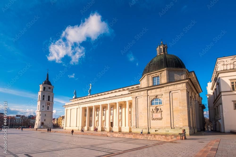 Cathedral Church and Bell Tower in Vilnius Lithuania