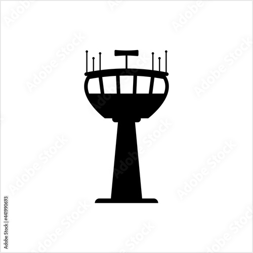 Airport Control Tower Icon, Atc Tower Icon