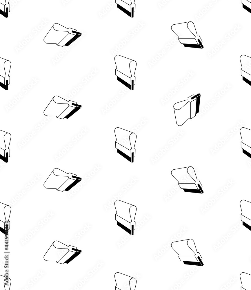 Screen Print Squeegee Icon Seamless Pattern, Silk Screen Printing Tool Screen Print Squeegee Icon Seamless Pattern, Silk Screen Printing Tool
