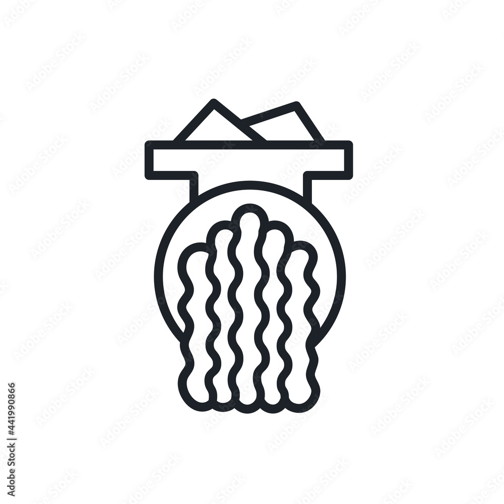 Mince icon. Mincemeat, forcemeat, minced meat illustration. Vector