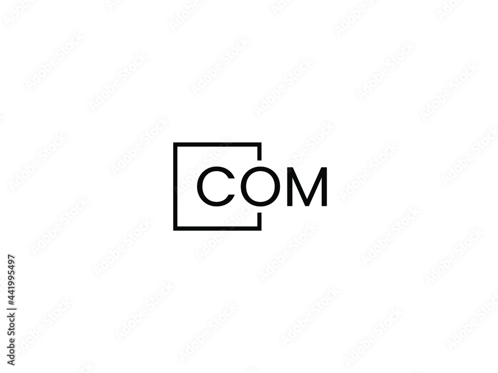 COM letter initial logo design vector illustration COM letter initial logo design vector illustration