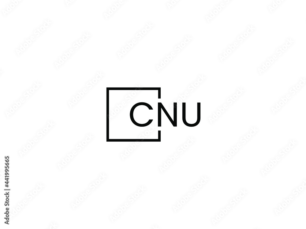 CNU letter initial logo design vector illustration CNU letter initial logo design vector illustration