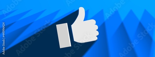 thumbs up follow sign social media marketing and banner background cover illustration