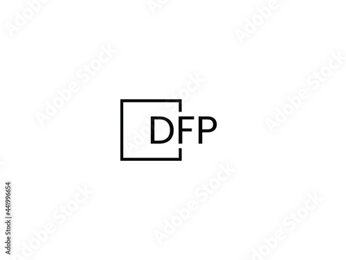 DFP letter initial logo design vector illustration