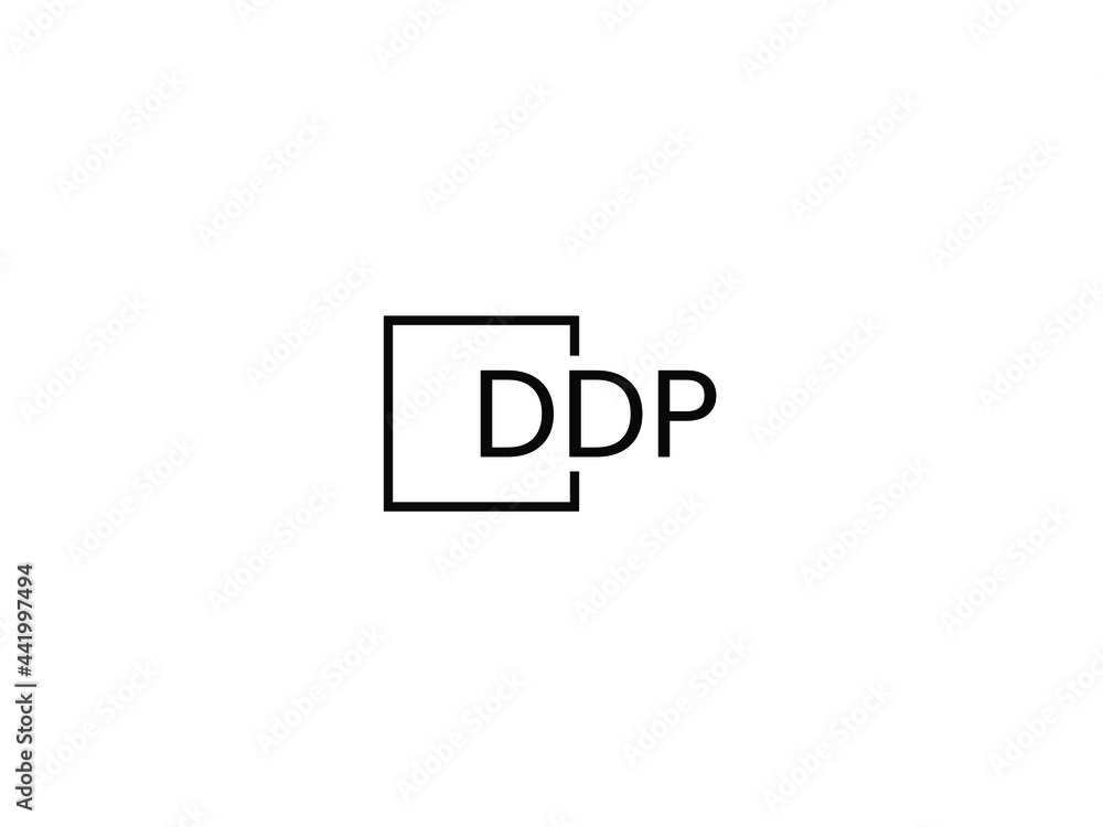 Fototapeta premium DDP letter initial logo design vector illustration