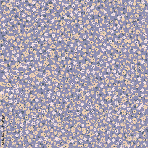 Seamless spring floral pattern with daisies for dress